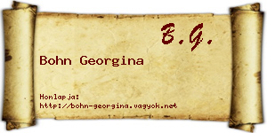 Bohn Georgina névjegykártya