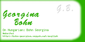 georgina bohn business card